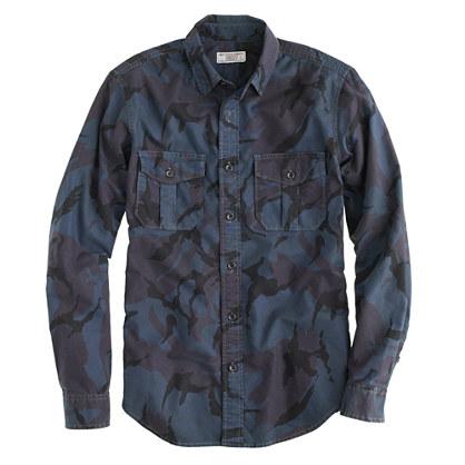 J.Crew Wallace & Barnes canvas camo shirt