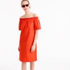 J.Crew Tall off-the-shoulder dress in cotton poplin