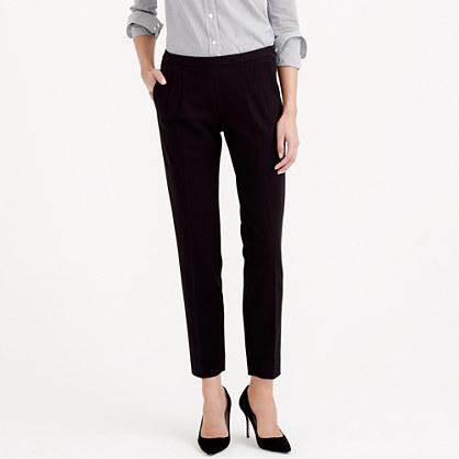 J.Crew Back-zip pant in bonded crepe