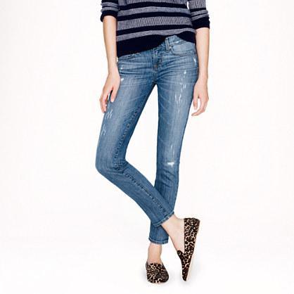 J.Crew Toothpick jean in distressed Cone Denim