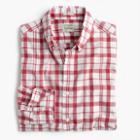 J.Crew Secret Wash shirt in heather poplin red-and-white plaid