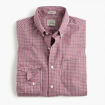 J.Crew Secret Wash shirt in faded burgundy check