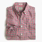 J.Crew Tall Secret Wash shirt in red and blue check