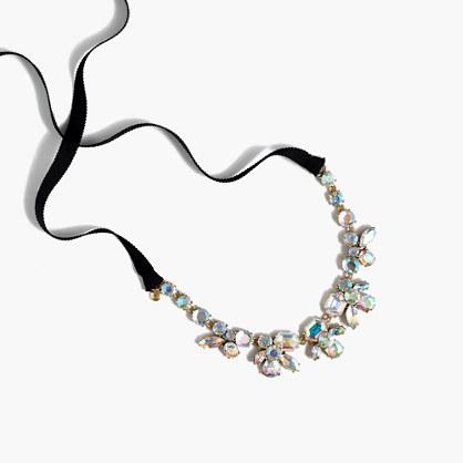 J.Crew Crystal ribbon necklace