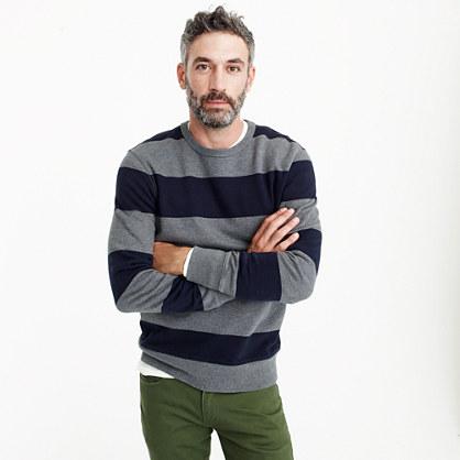 J.Crew French terry crewneck sweatshirt in stripe