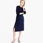 J.Crew Collection button skirt in double-faced cashmere
