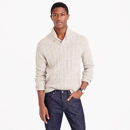 J.Crew Cotton mariner shawl-collar sweater