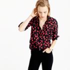J.Crew Tall classic popover shirt in cherry print