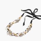 J.Crew Tortoise oval link necklace with crystals