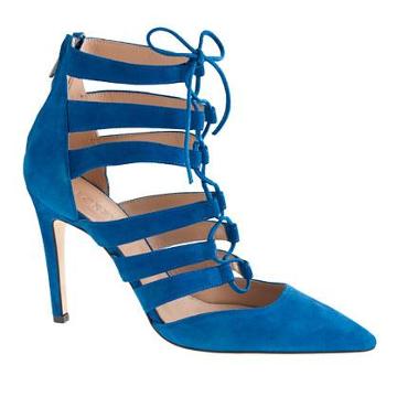 J.Crew Suede lace-up cage pumps