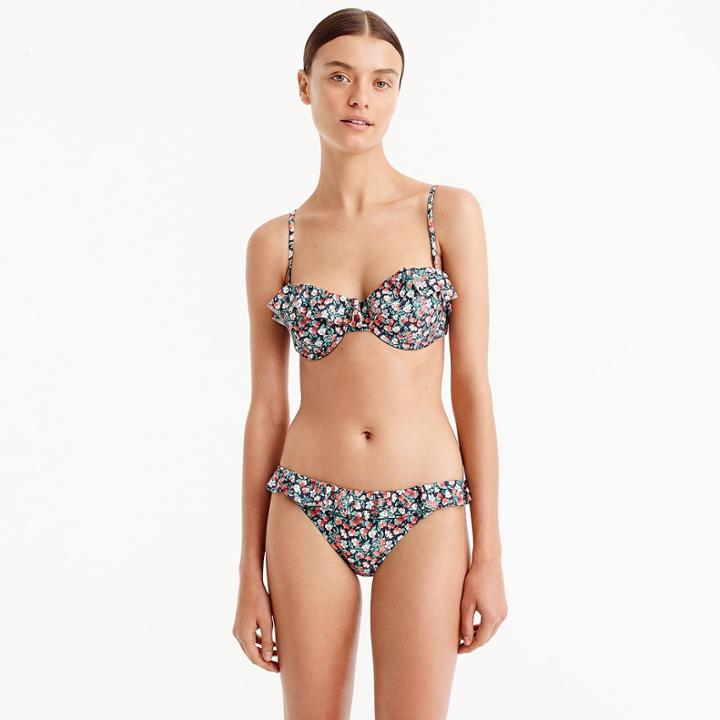 J.Crew Ruffle underwire bikini top in  Sarah floral
