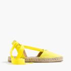 J.Crew Canvas pointy-toe espadrilles with ankle wrap