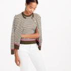 J.Crew Cotton Jackie cardigan sweater with neon tipping