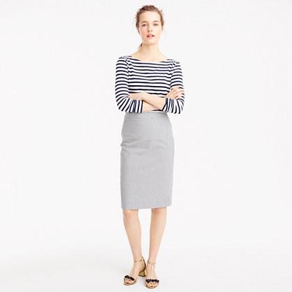 J.Crew Petite pencil skirt in seersucker