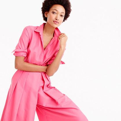J.Crew Collection wide-leg jumpsuit in bright dahlia