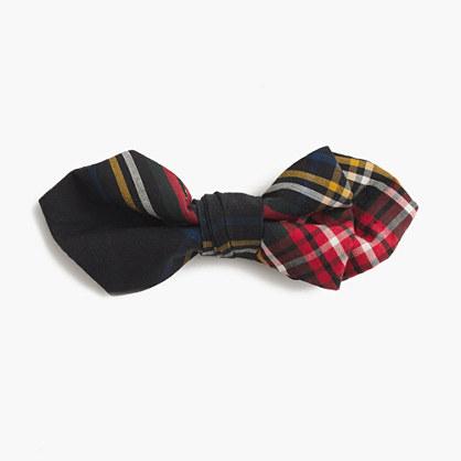 J.Crew Boys' cotton bow tie in Stewart plaid
