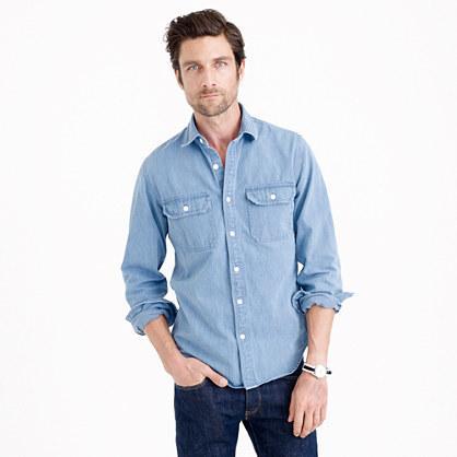 J.Crew Denim shirt in engineer stripe
