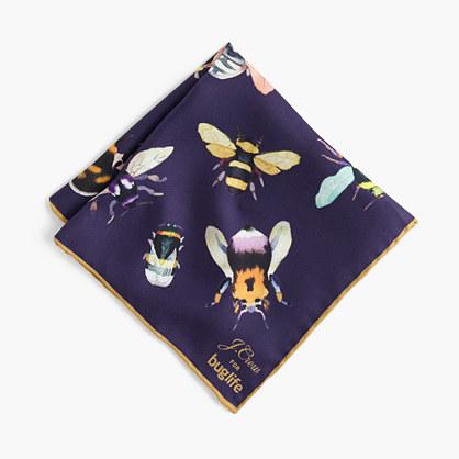 J.Crew J.Crew for Buglife™ save the bees silk pocket square