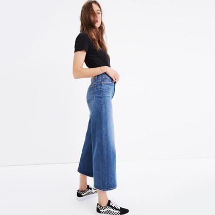 J.Crew Madewell wide-leg crop jean in Bainbridge wash