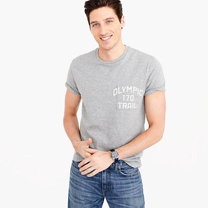 J.Crew Pocket graphic T-shirt in heathered cotton