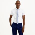 J.Crew Thomas Mason&reg; for J.Crew short-sleeve Ludlow shirt in dark peri stripe