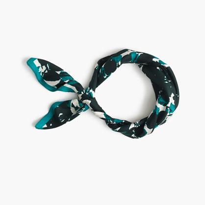 J.Crew Italian silk square scarf in forest floral