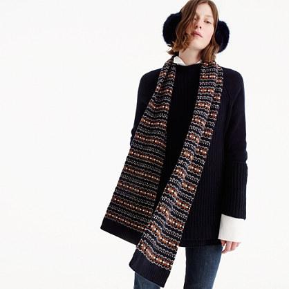 J.Crew Merino wool Fair Isle scarf