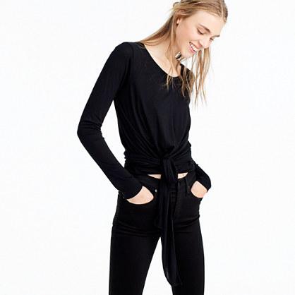 J.Crew Tie-front long-sleeve T-shirt