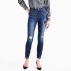J.Crew 9 high-rise toothpick jean in Lassiter wash
