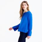 J.Crew Collection silk top with stitching