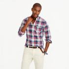 J.Crew Tall madras shirt in navy ink plaid