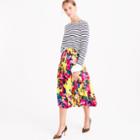 J.Crew Collection pleated midi skirt in Ratti acid rose print