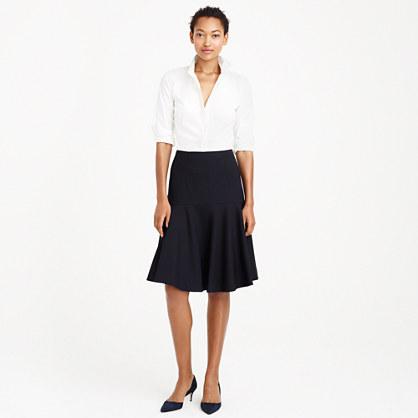 J.Crew Flare skirt in stripe Super 120s wool