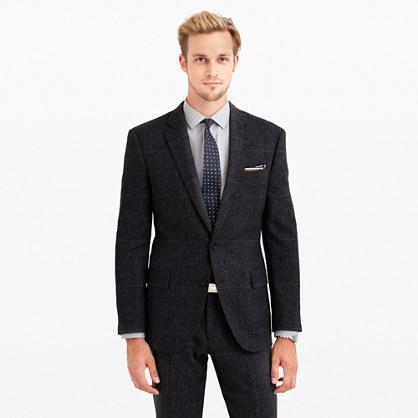 J.Crew Crosby suit jacket in herringbone windowpane English wool