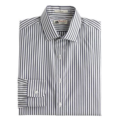 J.Crew Thomas Mason for J.Crew Ludlow shirt in bright navy stripe
