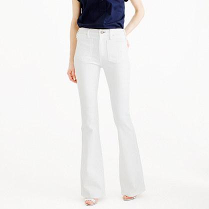 J.Crew Mcguire™ Inez patch flare jean in white