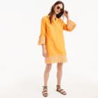 J.Crew Embroidered bell-sleeve dress