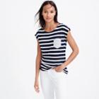 J.Crew Linen striped pocket T-shirt