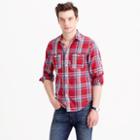 J.Crew Midweight flannel shirt in red plaid