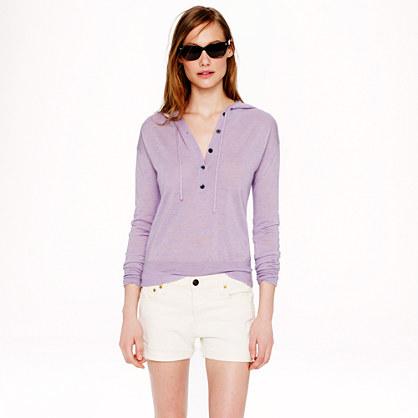 J.Crew Collection featherweight cashmere henley hoodie