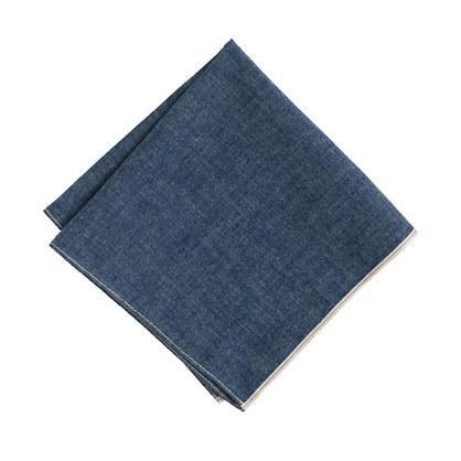 J.Crew The Hill-side® Japanese selvedge chambray pocket square
