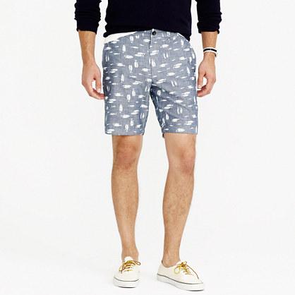 J.Crew 9 Stanton short in fish print