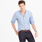 J.Crew Band-collar shirt in d&eacute;lav&eacute; Irish linen