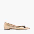 J.Crew Metallic pointed-toe loafers