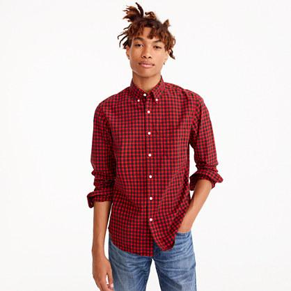 J.Crew Secret Wash shirt in red check