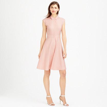 J.Crew Petite cap-sleeve shirtdress in Super 120s wool