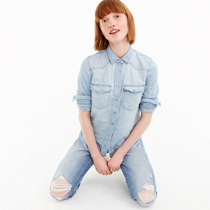 J.Crew Western shirt in light wash