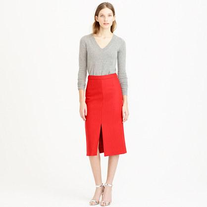 J.Crew A-line skirt in bonded wool