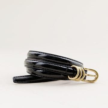 Skinny patent belt