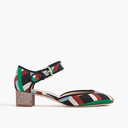 J.Crew Mary Jane pumps in Ratti® graphic diamond